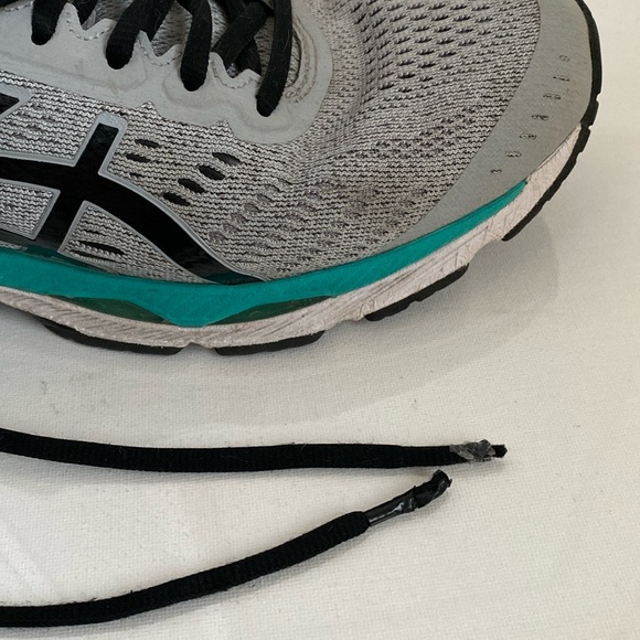 Asics Gel-Kayano 24 Running Shoes Mid Grey/Black/Atlantis Women's sz 9 - Picture 15 of 16